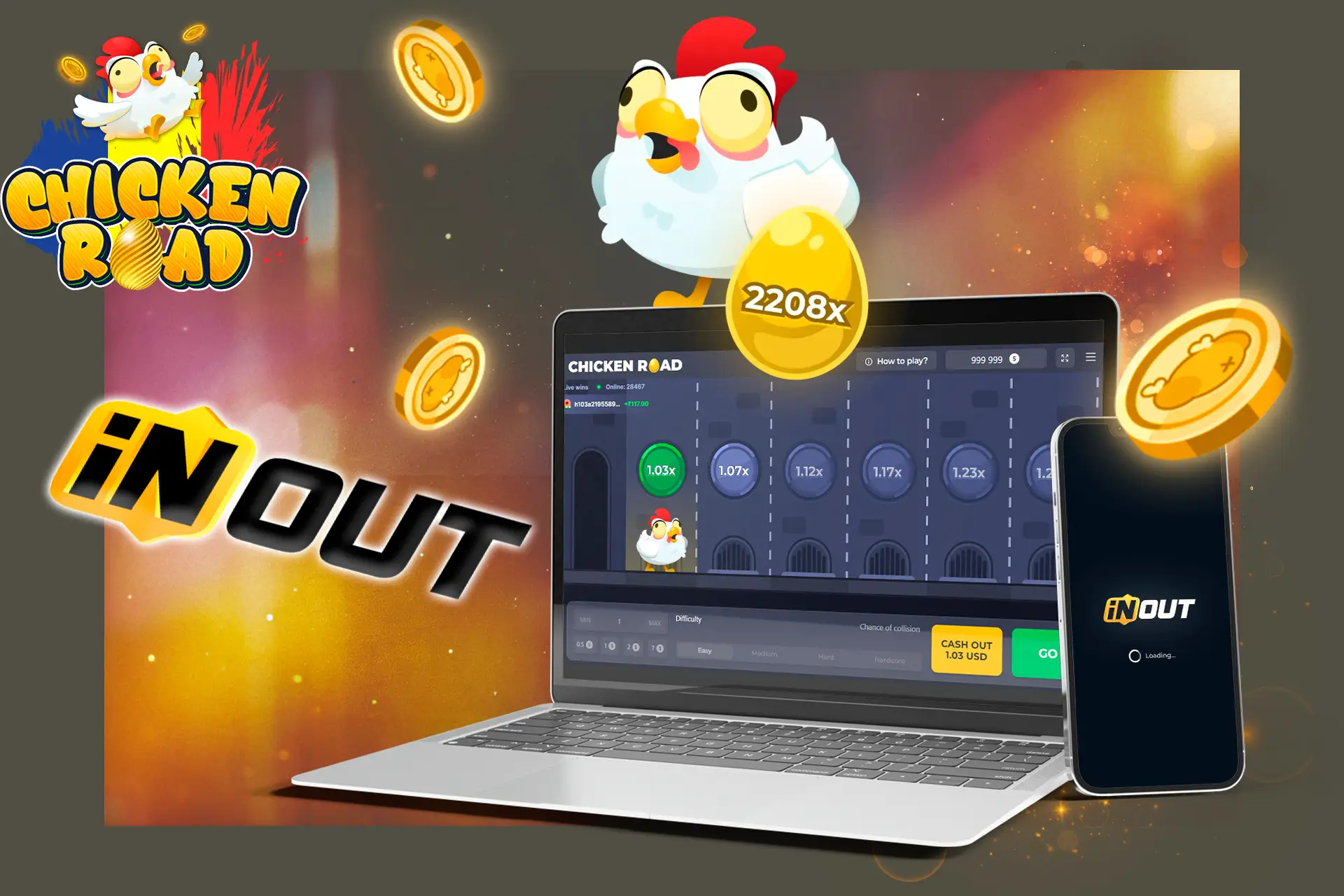 Începe să joci captivantul joc Chicken Road